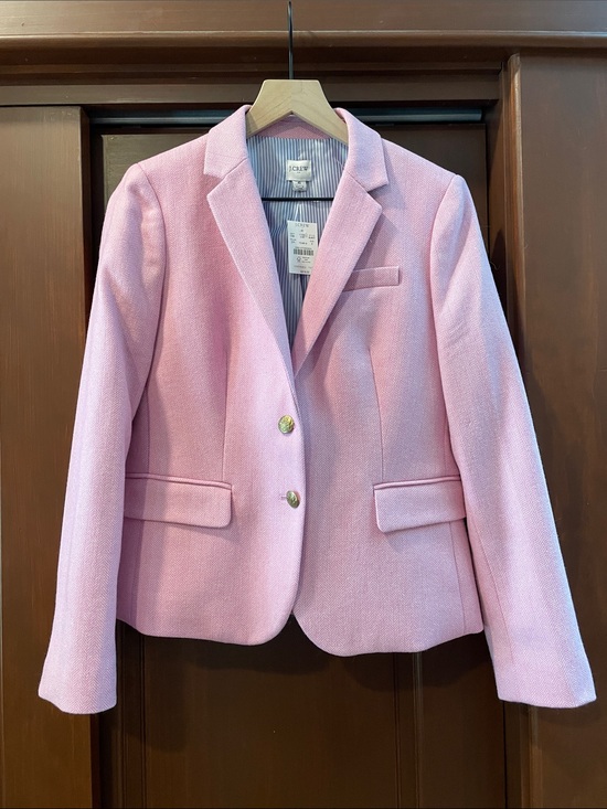J. Crew Factory Jackets & Blazers - J. Crew Factory Schoolboy Pink Tailored Blazer with Gold Buttons size 6 NWT
